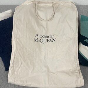 Alexander McQueen White Canvas Garment Bag